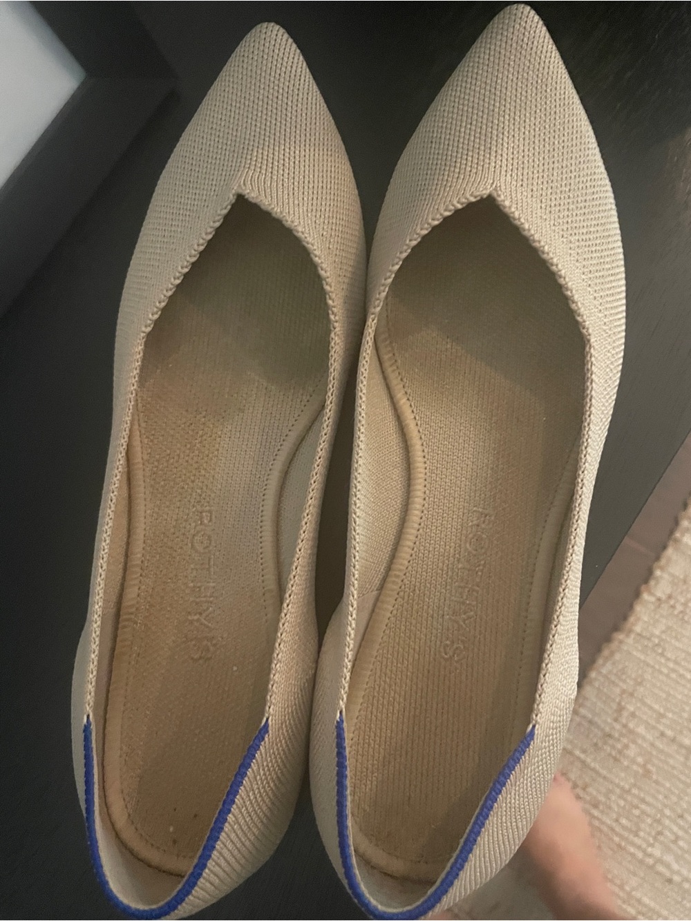 Rothy’s Point II Flats in Ecru - Size 8